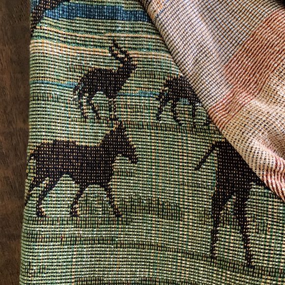 VTG It’s In The Bag Unge- Potch-Ket African Safari Animals Tapestry Blazer - Picture 8 of 11